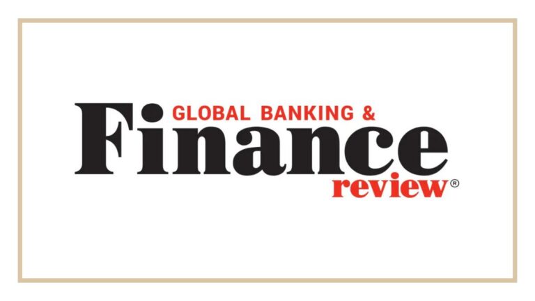 The image displays the logo for "Global Banking & Finance Review," with "Finance" in bold black and other text in red on a white background, bordered by a thin gold line—reflecting the publication’s commitment to spotlighting best practices, such as prioritizing CEO succession planning within the finance industry.